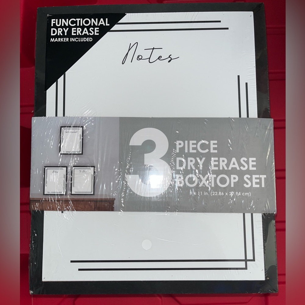 Functional Dry Erase Board Set - Black and White
